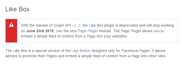Facebook Is Closing Its Like Box Plugin