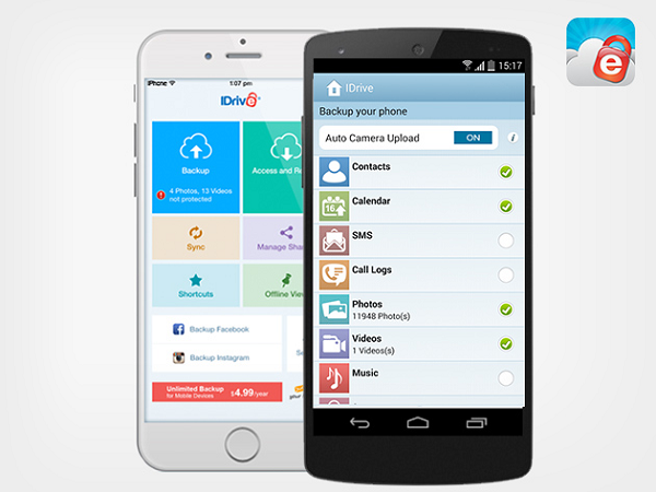 IDrive Unlimited Mobile Backup App